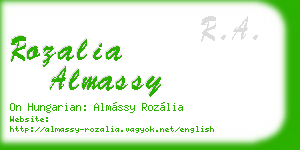 rozalia almassy business card