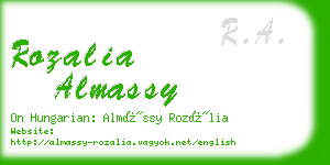 rozalia almassy business card